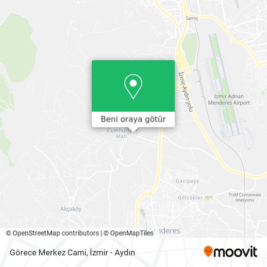 Görece Merkez Cami harita