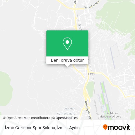 İzmir Gaziemir Spor Salonu harita
