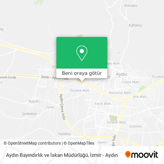 Aydın Bayındırlık ve İskan Müdürlüğü harita