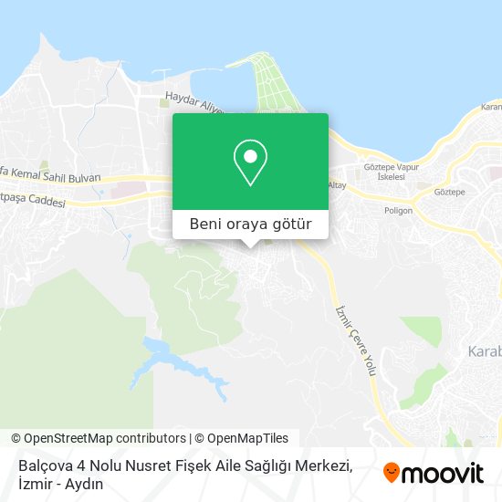 Balçova 4 Nolu Nusret Fişek Aile Sağlığı Merkezi harita