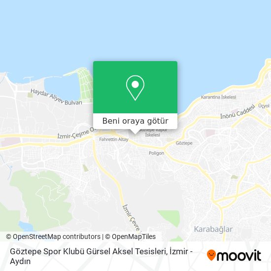 Göztepe Spor Klubü Gürsel Aksel Tesisleri harita