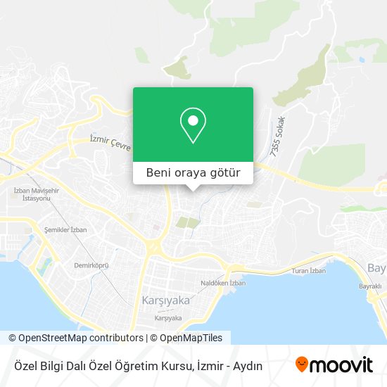 Özel Bilgi Dalı Özel Öğretim Kursu harita