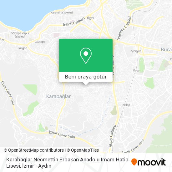 Karabağlar Necmettin Erbakan Anadolu İmam Hatip Lisesi harita