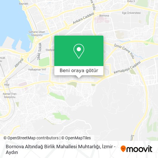 Bornova Altındağ Birlik Mahallesi Muhtarlığı harita