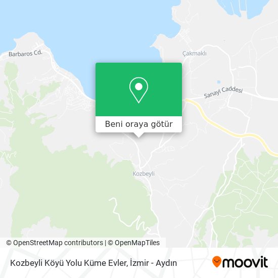 Kozbeyli Köyü Yolu Küme Evler harita