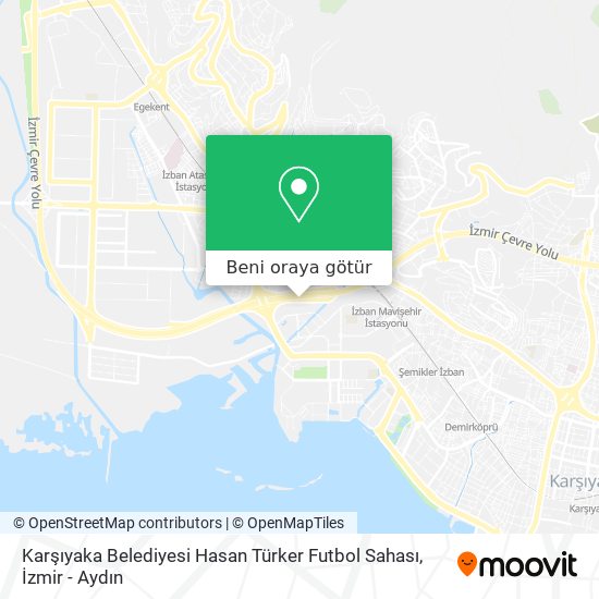 Karşıyaka Belediyesi Hasan Türker Futbol Sahası harita
