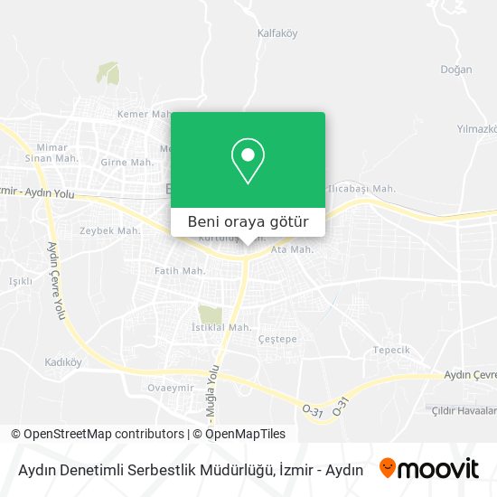 Aydın Denetimli Serbestlik Müdürlüğü harita