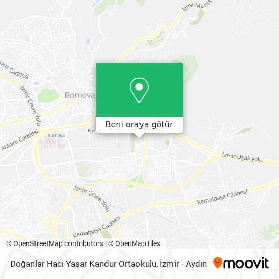 Doğanlar Hacı Yaşar Kandur Ortaokulu harita
