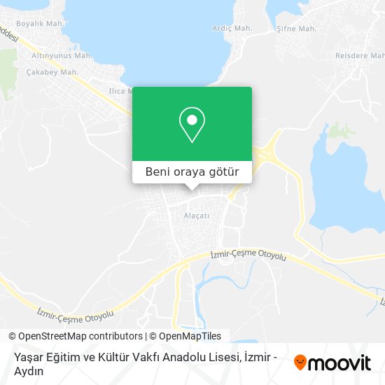 Yaşar Eğitim ve Kültür Vakfı Anadolu Lisesi harita
