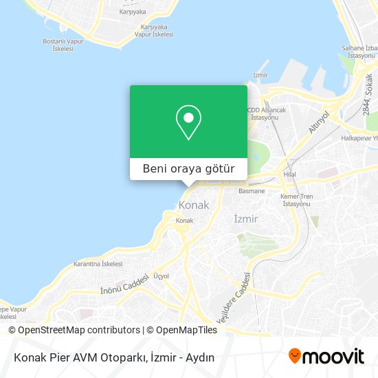 Konak Pier AVM Otoparkı harita