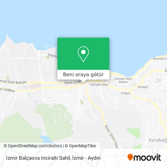 Izmir Balçaova Inciraltı Sahil harita