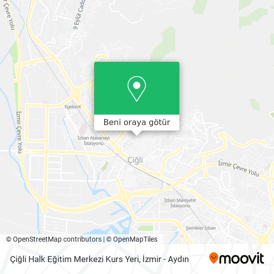 Çiğli Halk Eğitim Merkezi Kurs Yeri harita