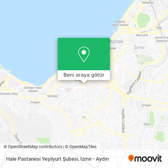 Hale Pastanesi Yeşilyurt Şubesi harita