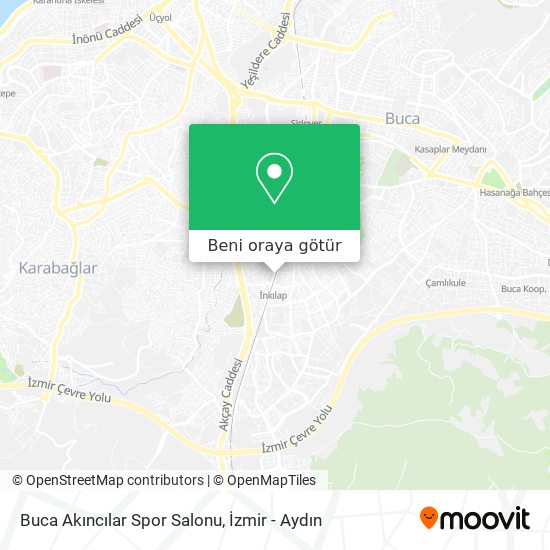 Buca Akıncılar Spor Salonu harita