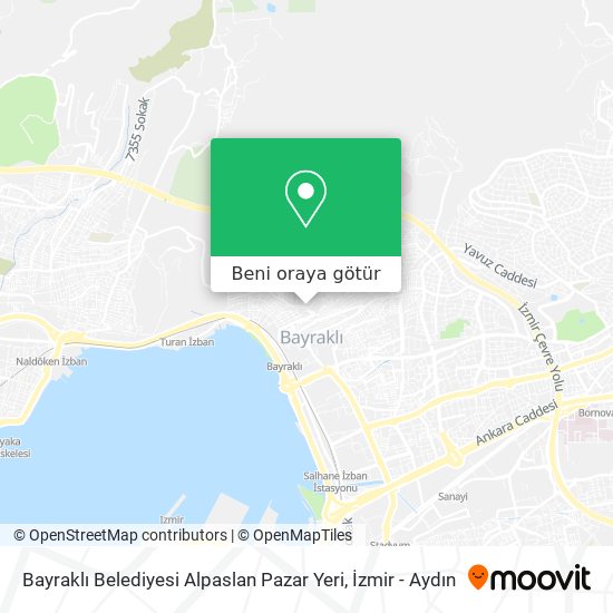 Bayraklı Belediyesi Alpaslan Pazar Yeri harita