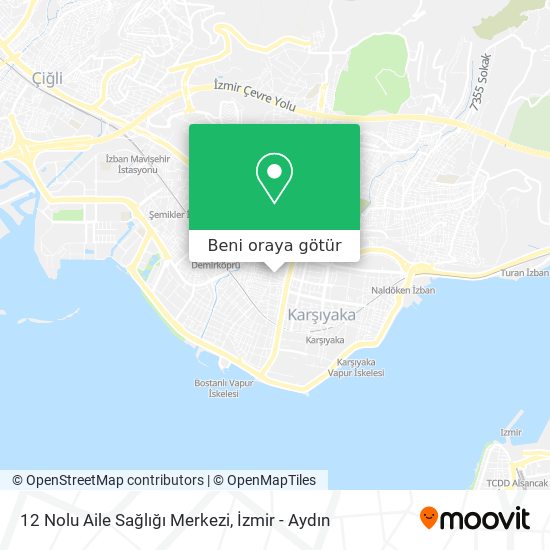 12 Nolu Aile Sağlığı Merkezi harita