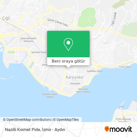 Nazilli Kısmet Pide harita