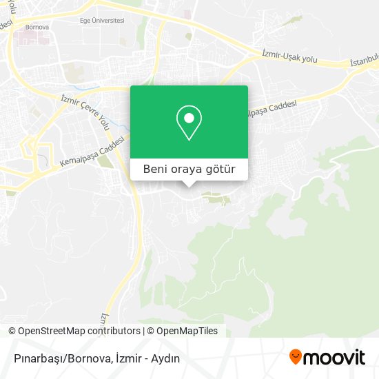 Pınarbaşı/Bornova harita
