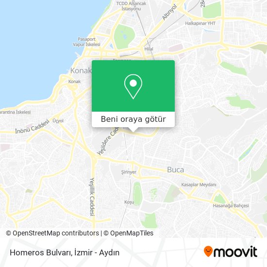 Homeros Bulvarı harita