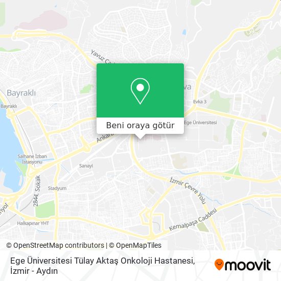 Ege Üniversitesi Tülay Aktaş Onkoloji Hastanesi harita