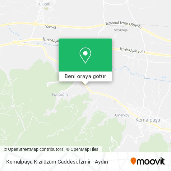 Kemalpaşa Kızılüzüm Caddesi harita