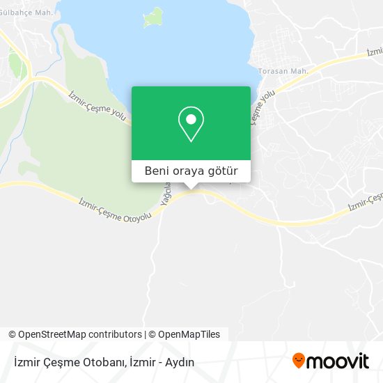 İzmir Çeşme Otobanı harita