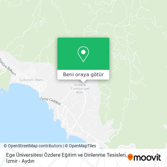 Ege Üniversitesi Özdere Eğitim ve Dinlenme Tesisleri harita