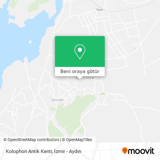 Kolophon Antik Kenti harita