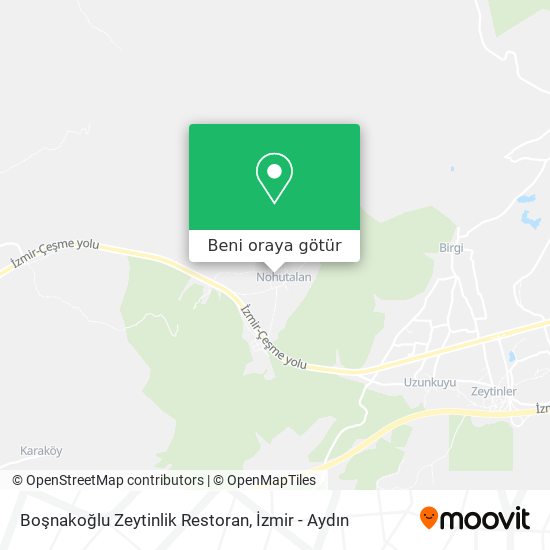Boşnakoğlu Zeytinlik Restoran harita