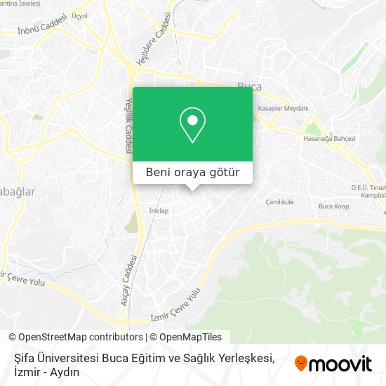 Şifa Üniversitesi Buca Eğitim ve Sağlık Yerleşkesi harita