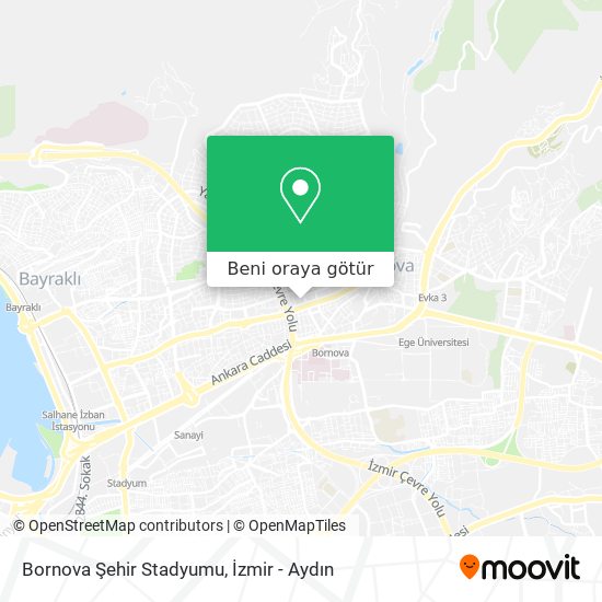 Bornova Şehir Stadyumu harita