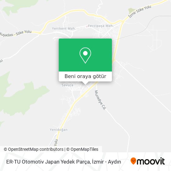 ER-TU Otomotiv Japan Yedek Parça harita