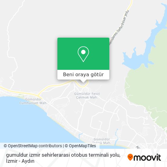 gumuldur izmir sehirlerarasi otobus terminali yolu harita