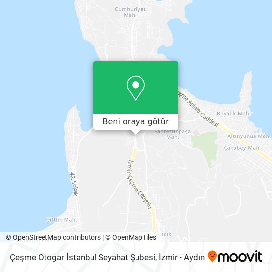 Çeşme Otogar İstanbul Seyahat Şubesi harita