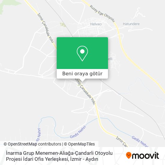 İnarma Grup Menemen-Aliağa-Çandarli Otoyolu Projesi İdari Ofis Yerleşkesi harita