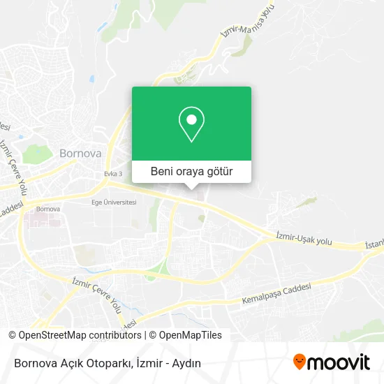 Bornova Açık Otoparkı harita