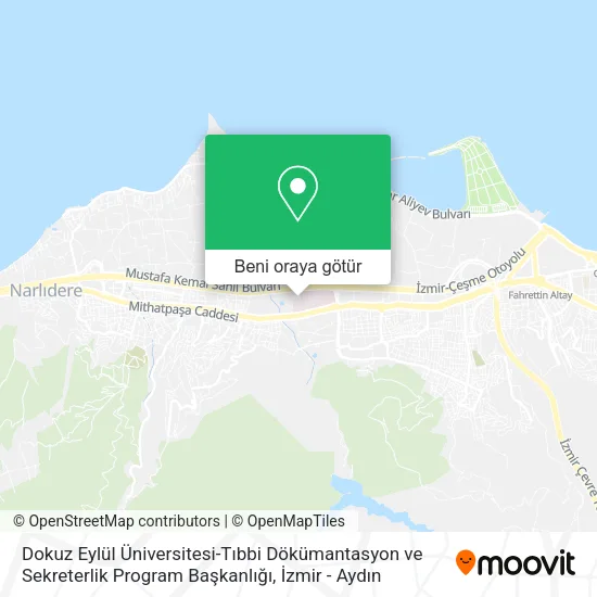 Dokuz Eylül Üniversitesi-Tıbbi Dökümantasyon ve Sekreterlik Program Başkanlığı harita