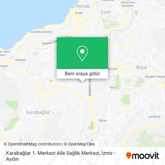 Karabağlar 1. Merkezi Aile Sağlık Merkezi harita