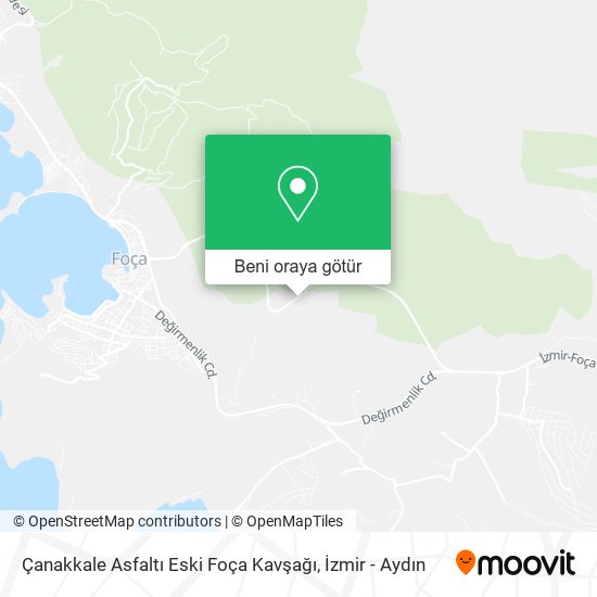 Çanakkale Asfaltı Eski Foça Kavşağı harita