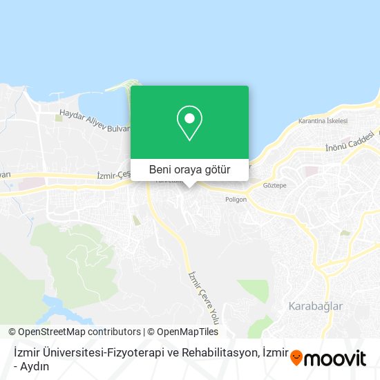 İzmir Üniversitesi-Fizyoterapi ve Rehabilitasyon harita