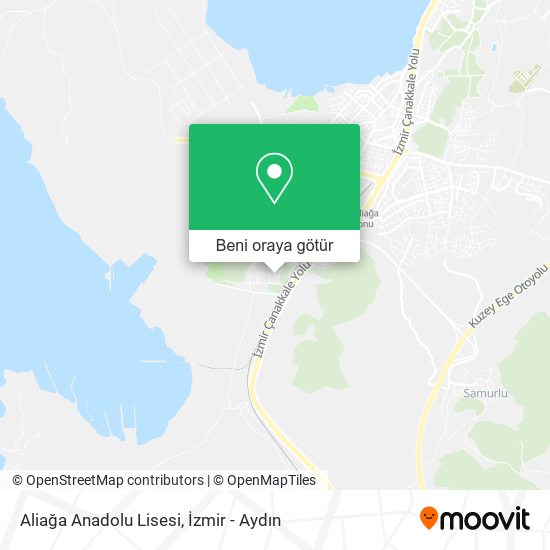Aliağa Anadolu Lisesi harita