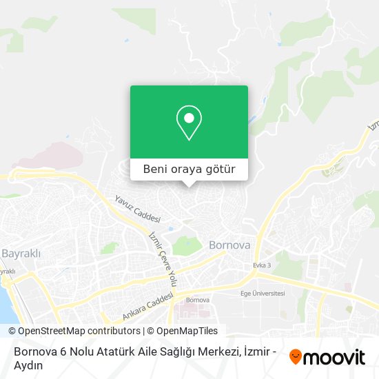 Bornova 6 Nolu Atatürk Aile Sağlığı Merkezi harita