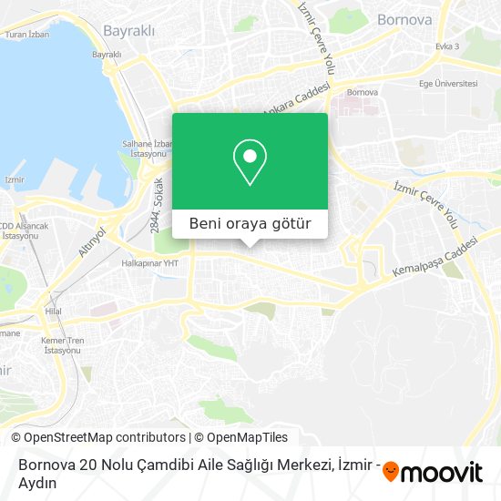 Bornova 20 Nolu Çamdibi Aile Sağlığı Merkezi harita