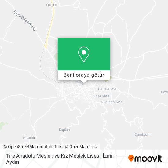 Tire Anadolu Meslek ve Kız Meslek Lisesi harita