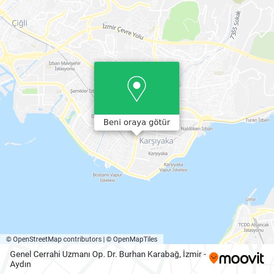 Genel Cerrahi Uzmanı Op. Dr. Burhan Karabağ harita