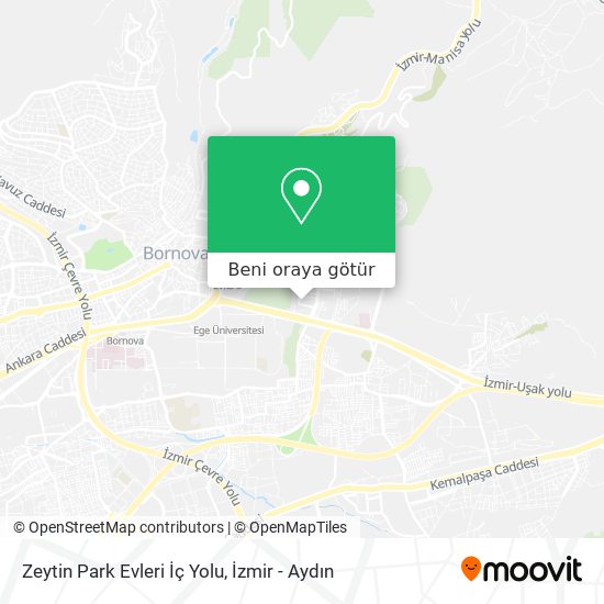 Zeytin Park Evleri İç Yolu harita