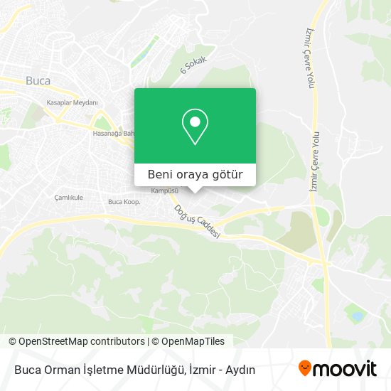 Buca Orman İşletme Müdürlüğü harita