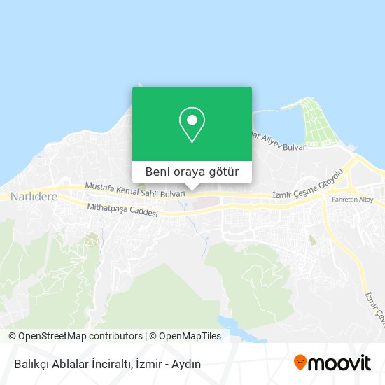 Balıkçı Ablalar İnciraltı harita