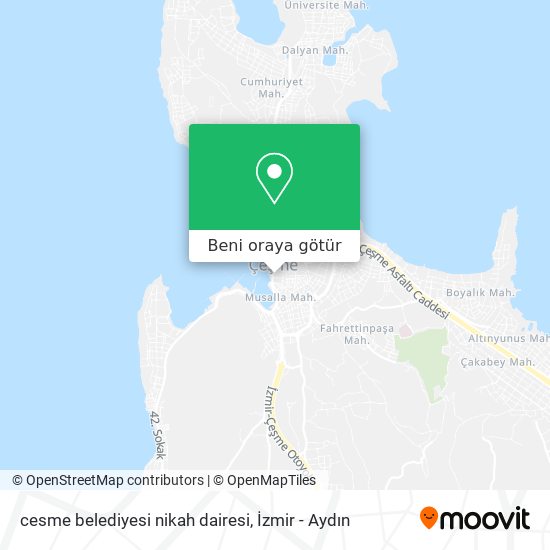 cesme belediyesi nikah dairesi harita