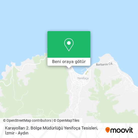Karayolları 2. Bölge Müdürlüğü Yenifoça Tesisleri harita